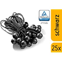 fuxton 25 Tendeur Elastique Caoutchouc Professionnel avec Boule (Noir 195 mm) pour Tentes- Bâches- Affiches. Tendeur…
